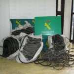 El cable sustraido y recuperado por la Guardia Civil