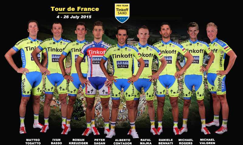 El equipo Tinkoff Saxo para el Tour 2015