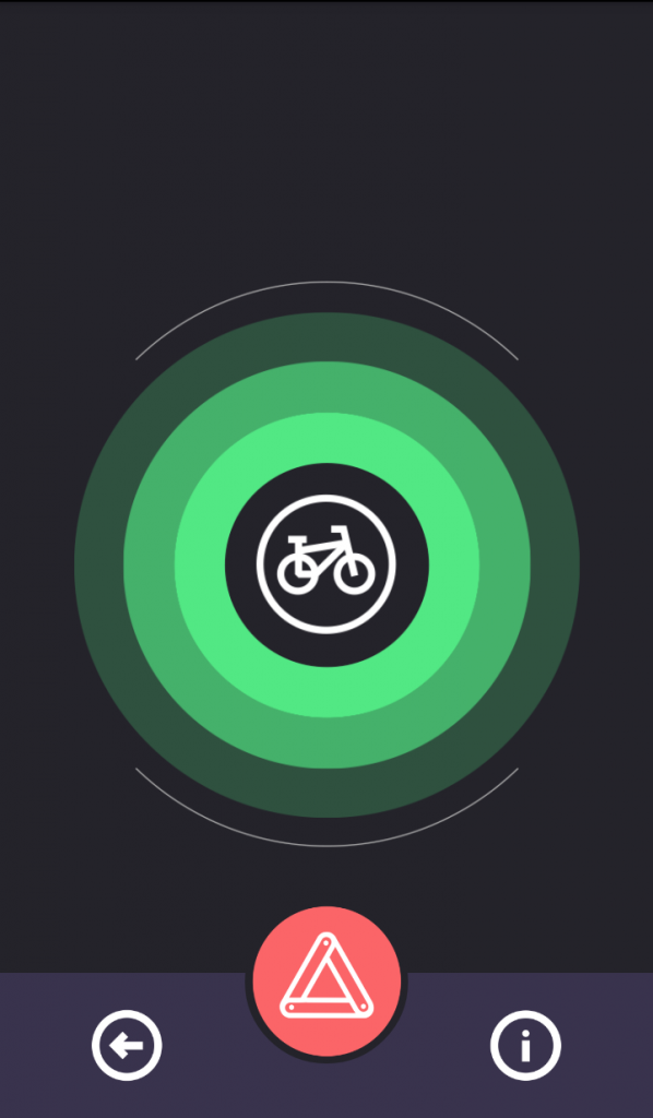 Pantallazo de la aplicación para ciclistas Comobity