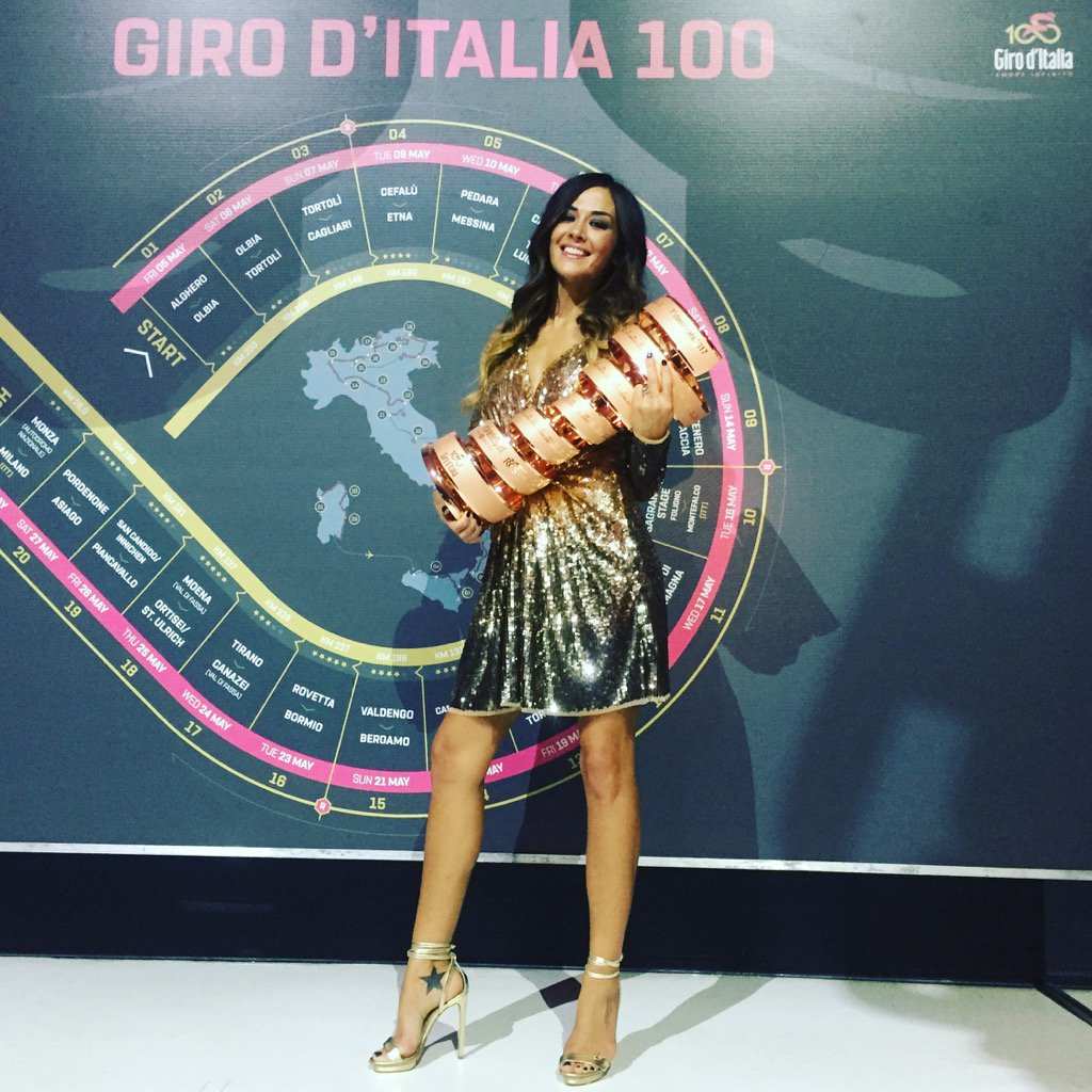Giorgia Palmas en la presentación de la edición 100 Giro de Italia