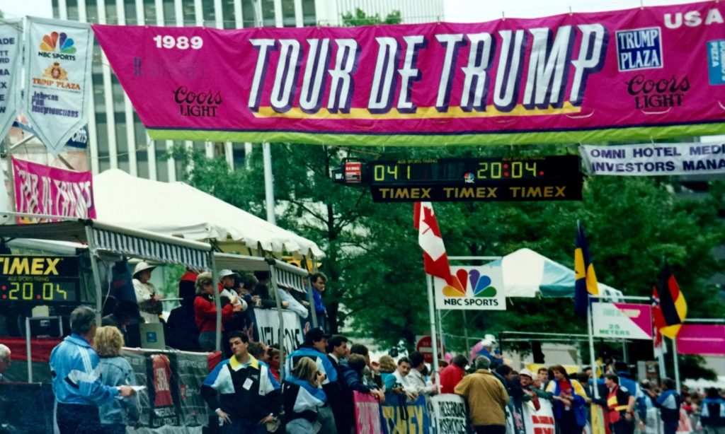 Línea de meta del Tour de Trump de 1989