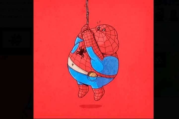 Spiderman en cuerda