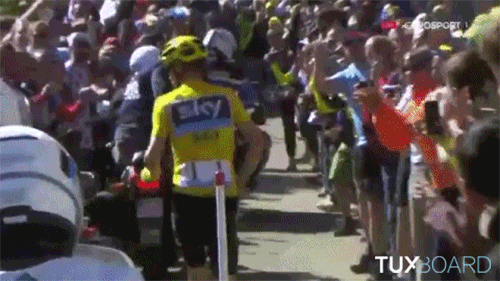Froome running Ventoux
