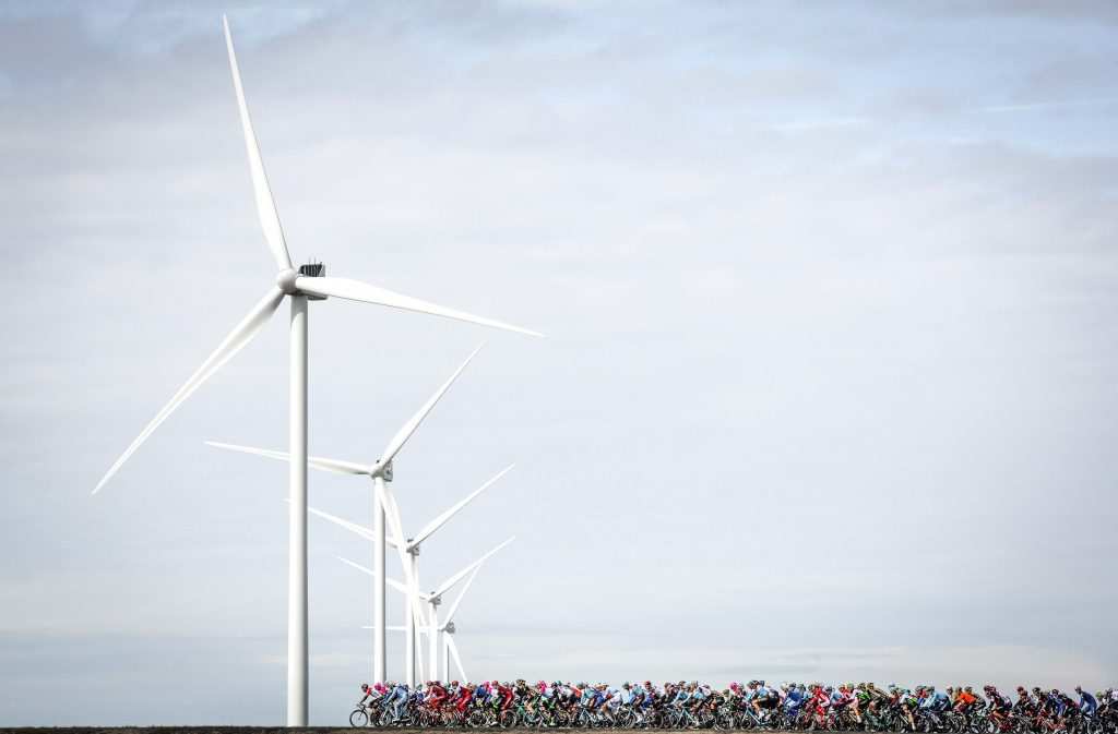 turbinas pelotón ciclista