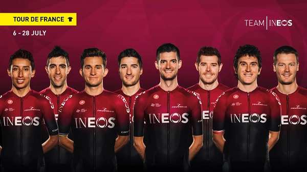 Equipo Ineos en el Tour de Francia 2019